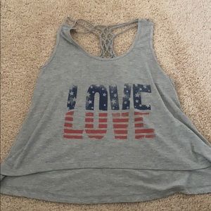 Grey 4th of July tank top